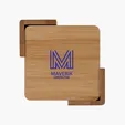 Brandon IV 4-Piece Bamboo Coaster Set — view 2
