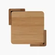 Brandon IV 4-Piece Bamboo Coaster Set — view 3