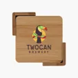 Brandon IV 4-Piece Bamboo Coaster Set — view 9