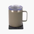 Redmond 6pc Recycled Felt Coaster Set with Bamboo Holder — view 3