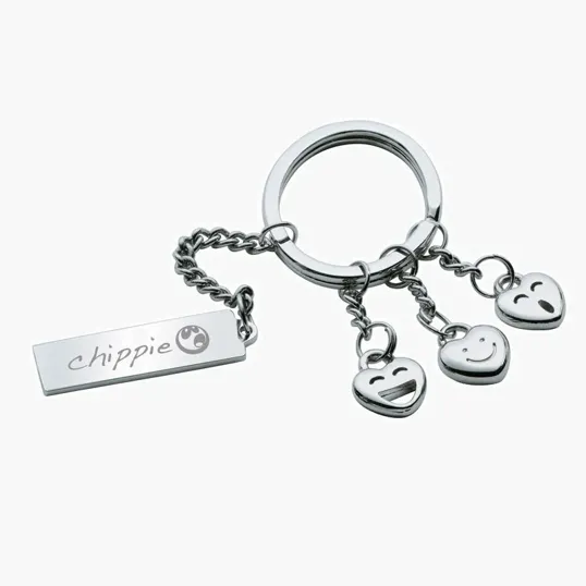 Theatre Smile Face Metal Keychain