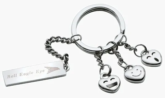 Theatre Smile Face Metal Keychain — view 2