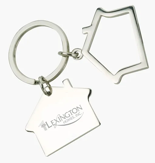 Bumi House-Shaped Metal Keyring — view 2