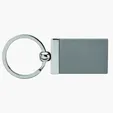 Gemma Rectangular Metal Keyring with Two-Tone Gunmetal Finish — view 3