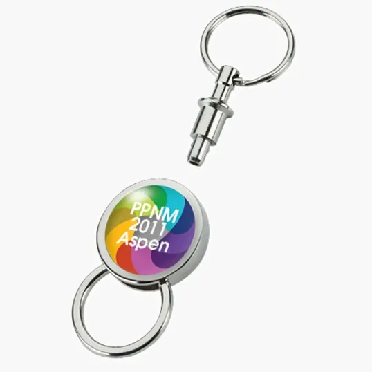 Barriga Separating Keyring with Chrome Finish — view 3