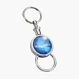 Barriga Separating Keyring with Chrome Finish