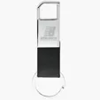 Ilda Keyring with Nickel Finish and Leatherette Strap — view 2