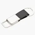 Ilda Keyring with Nickel Finish and Leatherette Strap — view 3
