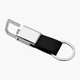 Ilda Keyring with Nickel Finish and Leatherette Strap — view 4
