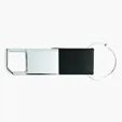 Ilda Keyring with Nickel Finish and Leatherette Strap — view 5
