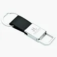 Ilda Keyring with Nickel Finish and Leatherette Strap — view 6