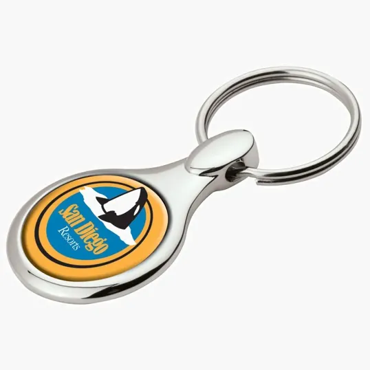 Apparier Round Keyring with Full Color Dome