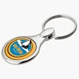 Apparier Round Keyring with Full Color Dome