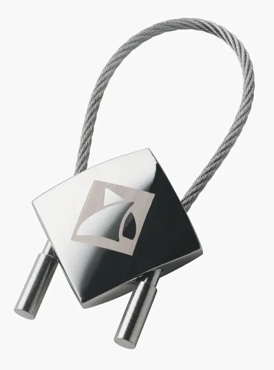 Perspective IV Chrome Keyring with Cable Wire — view 4