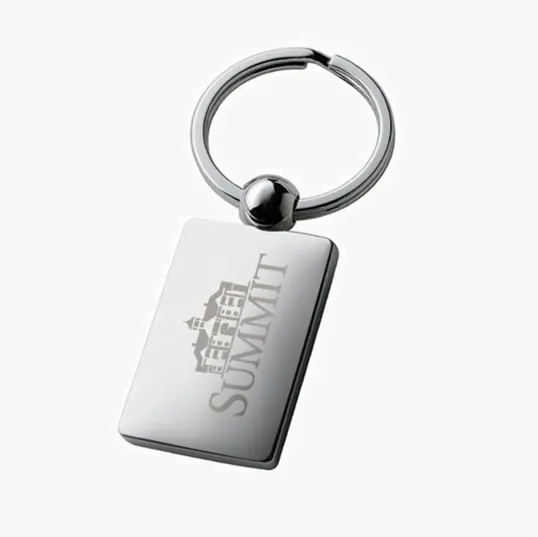 Perspective V Keyring, Chrome Finish — view 2