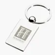 Perspective V Keyring, Chrome Finish
