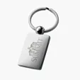 Perspective V Keyring, Chrome Finish — view 2