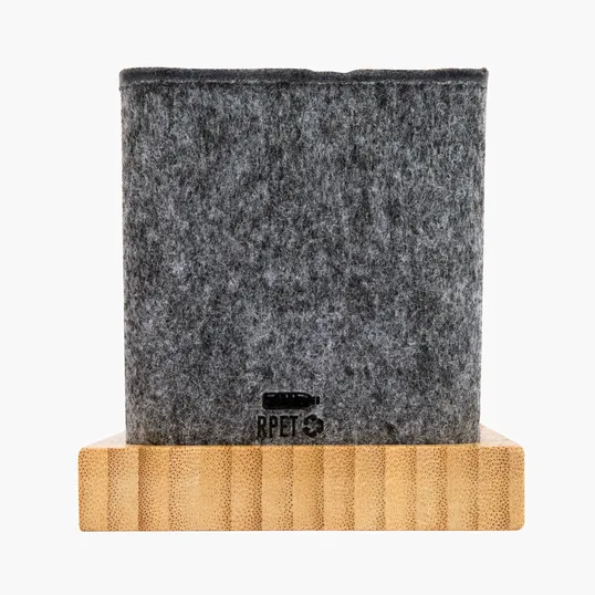 Renton Recycled Felt and Bamboo Pen/Device/Card Holder — view 4