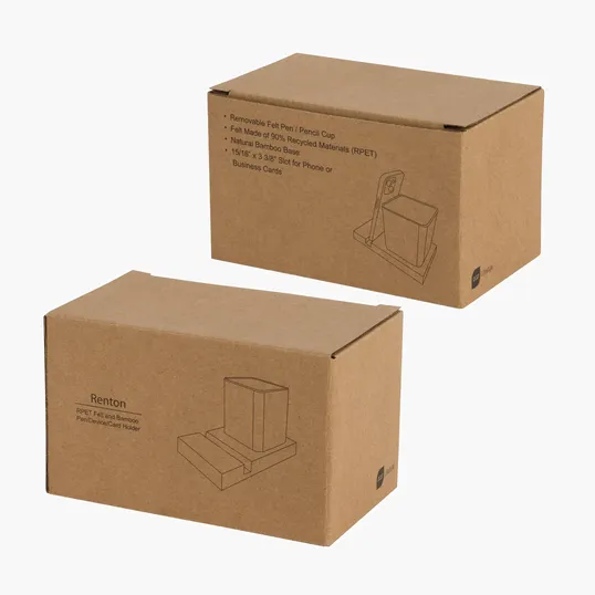 Renton Recycled Felt and Bamboo Pen/Device/Card Holder — view 7
