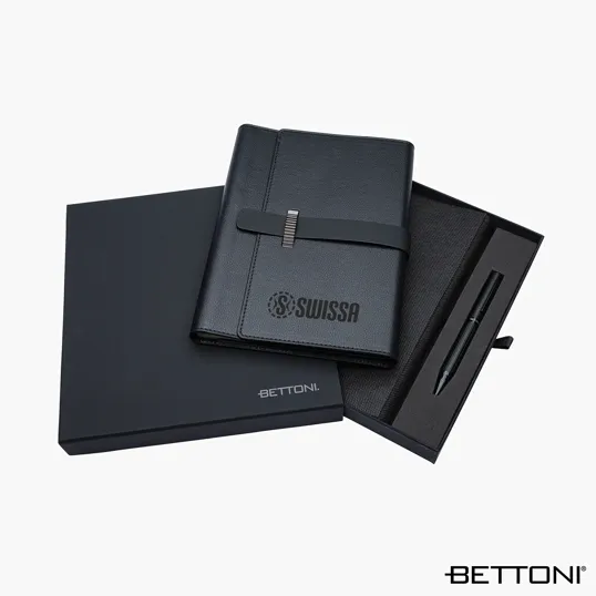 Bettoni® Sorrento Journal & Pen Giftset with Leatherette Cover — view 2