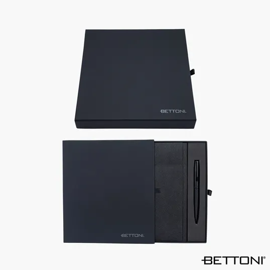Bettoni® Sorrento Journal & Pen Giftset with Leatherette Cover — view 3