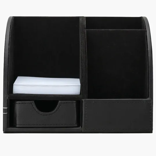 Sandro Leatherette Desk Box with Note Pad and Storage — view 2