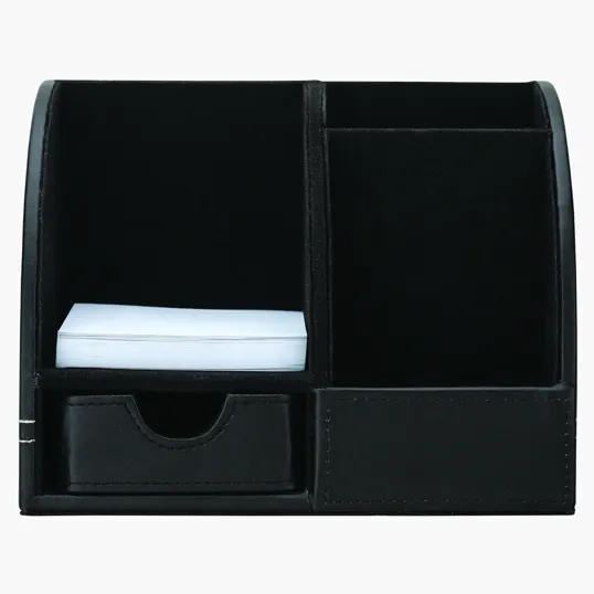 Sandro Leatherette Desk Box with Note Pad and Storage — view 4