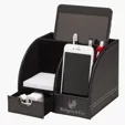 Sandro Leatherette Desk Box with Note Pad and Storage