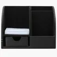 Sandro Leatherette Desk Box with Note Pad and Storage — view 2