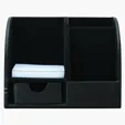 Sandro Leatherette Desk Box with Note Pad and Storage — view 4