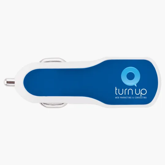 Solas Twin Port USB Car Charger with LED Logo Panel — view 5