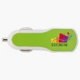 Solas Twin Port USB Car Charger with LED Logo Panel — view 3