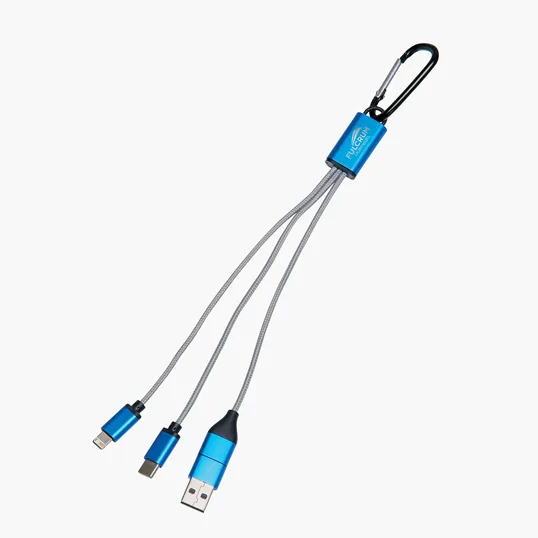 Maxx Charging Cable Set, 4-in-1 with Carabiner Clip — view 7