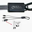 Maxx Charging Cable Set, 4-in-1 with Carabiner Clip