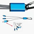 Maxx Charging Cable Set, 4-in-1 with Carabiner Clip — view 6