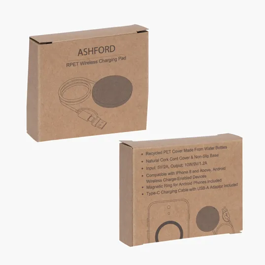 Ashford 10W RPET & Cork Wireless Charging Pad — view 10