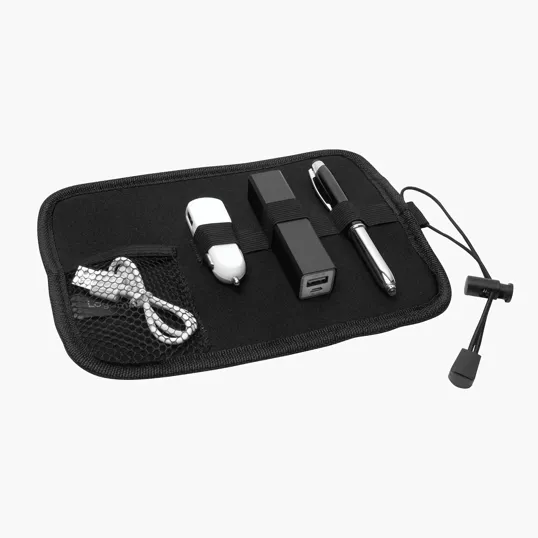 Mobile Charging Accessory Set with Power Bank, Car Charger & Stylus Pen — view 3