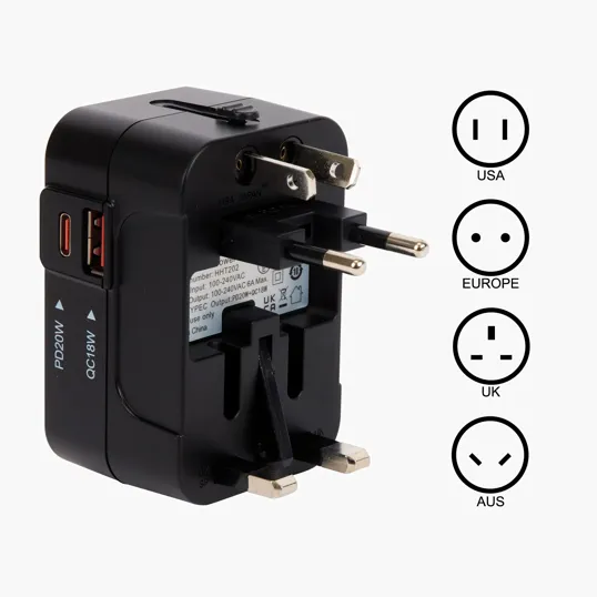 Bellingham Universal Travel Adapter with USB-C and USB-A — view 5