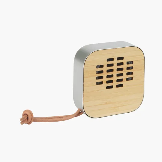 Asher 3W Recycled Aluminum / Bamboo Wireless Speaker — view 3