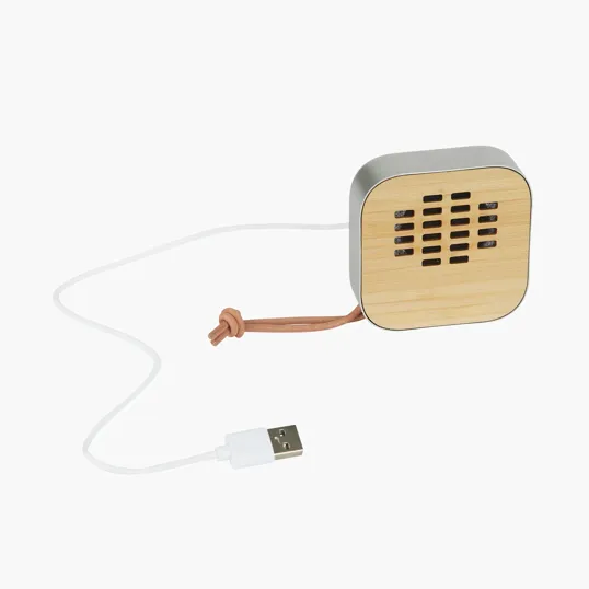 Asher 3W Recycled Aluminum / Bamboo Wireless Speaker — view 4