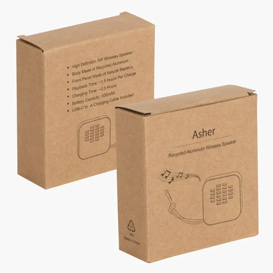 Asher 3W Recycled Aluminum / Bamboo Wireless Speaker — view 7