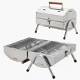 Cambria Stainless Steel Portable BBQ Grill — view 4