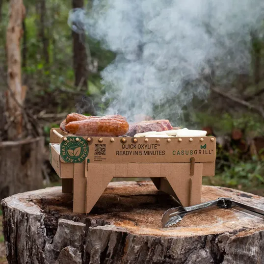 CasusGrill™ Biodegradable BBQ Grill with Recycled Cotton Tote Bag — view 6