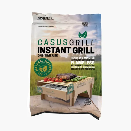 CasusGrill™ Biodegradable BBQ Grill with Recycled Cotton Tote Bag — view 4