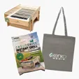 CasusGrill™ Biodegradable BBQ Grill with Recycled Cotton Tote Bag