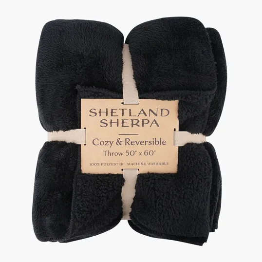 Shetland Sherpa 50 x 60 Reversible Blanket — view 2