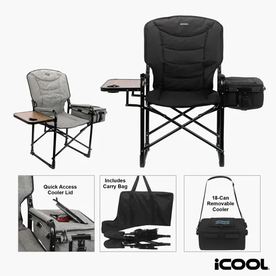 iCOOL Twin Peaks Deluxe Camping Chair with 18-Can Cooler