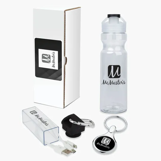 3-Piece Thank You Gift Set with Tumbler, Charging Cable, and Keyring
