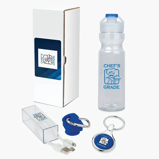 3-Piece Thank You Gift Set with Tumbler, Charging Cable, and Keyring — view 3