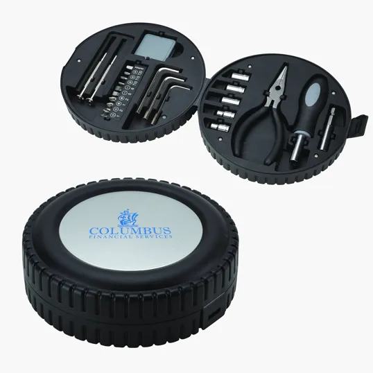 Hillcrest 24-Piece Tool Set with Tire-Shaped Case — view 2